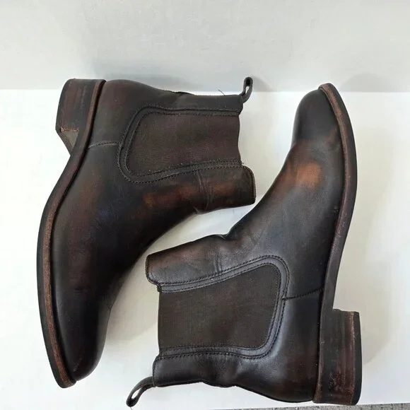 Thursday Boot Co Womens 9 Brown Duchess Chelsea Black Coffee Patina Boho Western - Picture 10 of 12